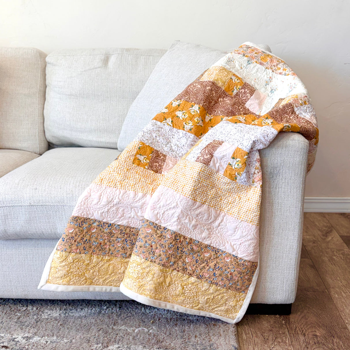 Yellow Cowgirl Precut Quilt Kit - Bricks and Beams Pattern