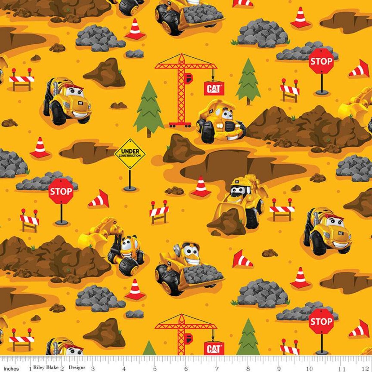 Construction Vehicle Quilted Play Mat Kit