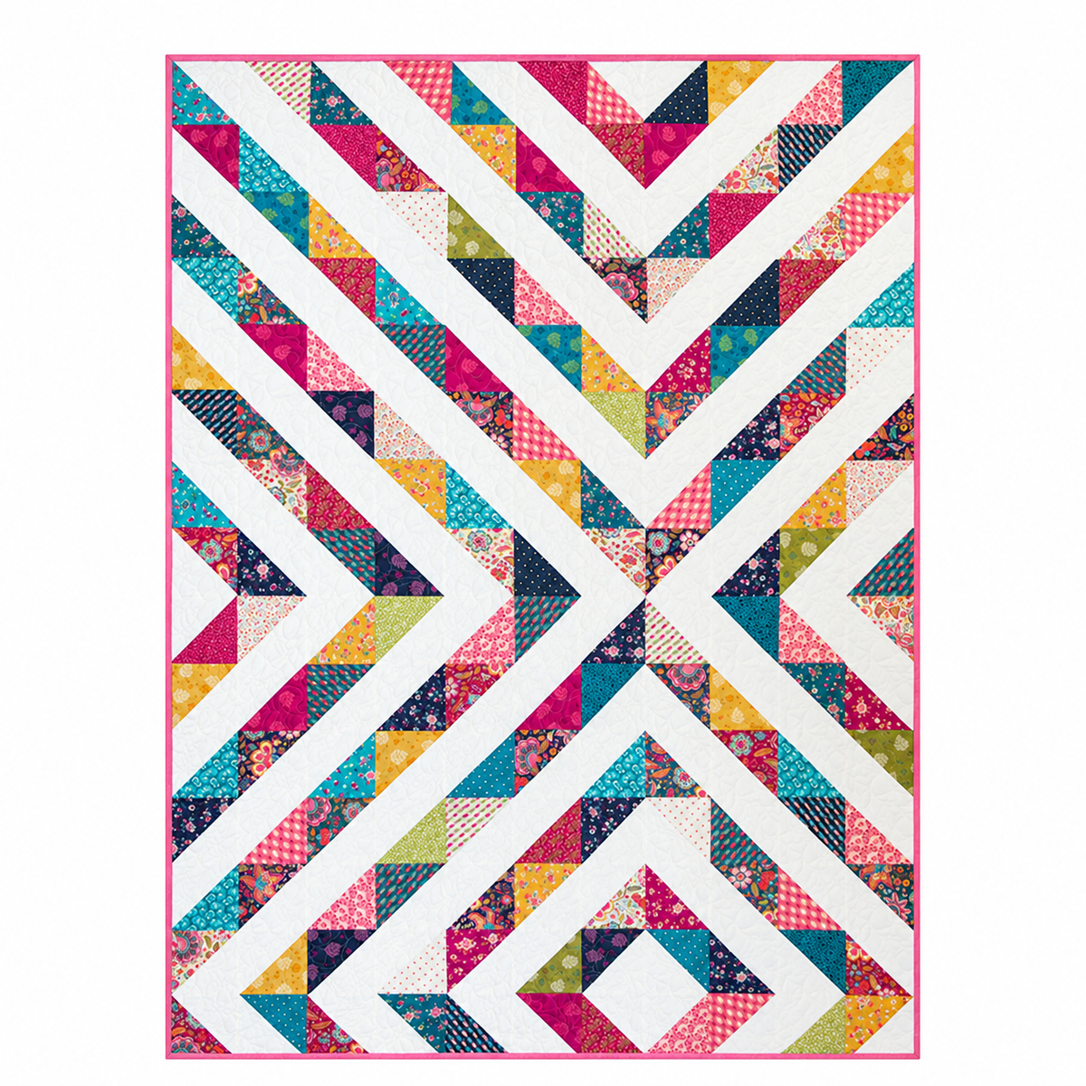 Ricochet Precut Quilt Kit - Sitara Jewel Tone Florals