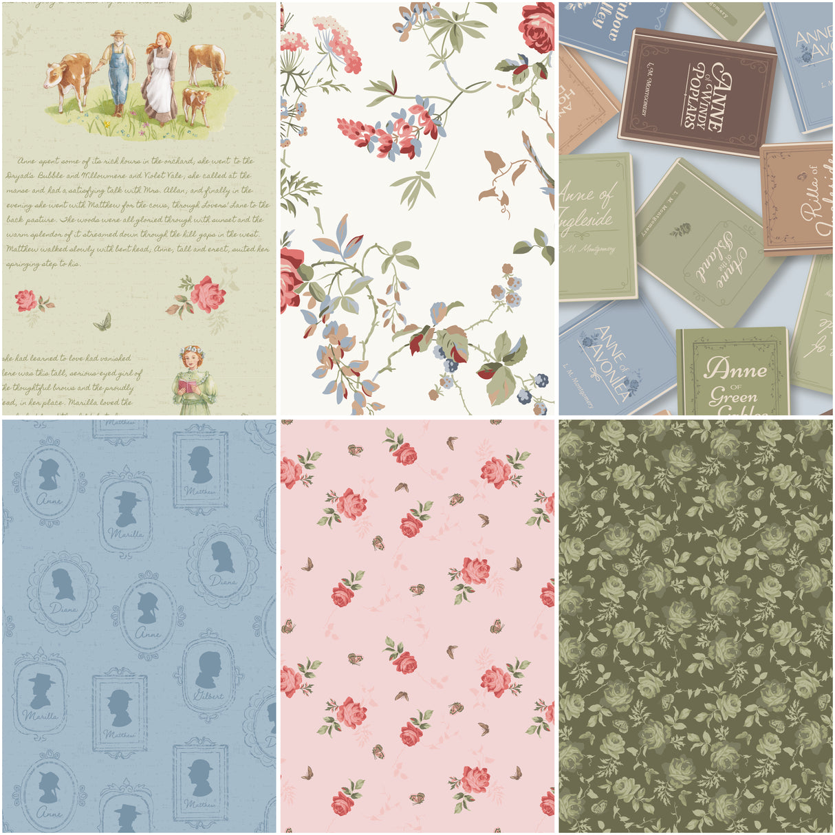 Anne of Green Gables precut 5" Squares fabric Riely Blake
