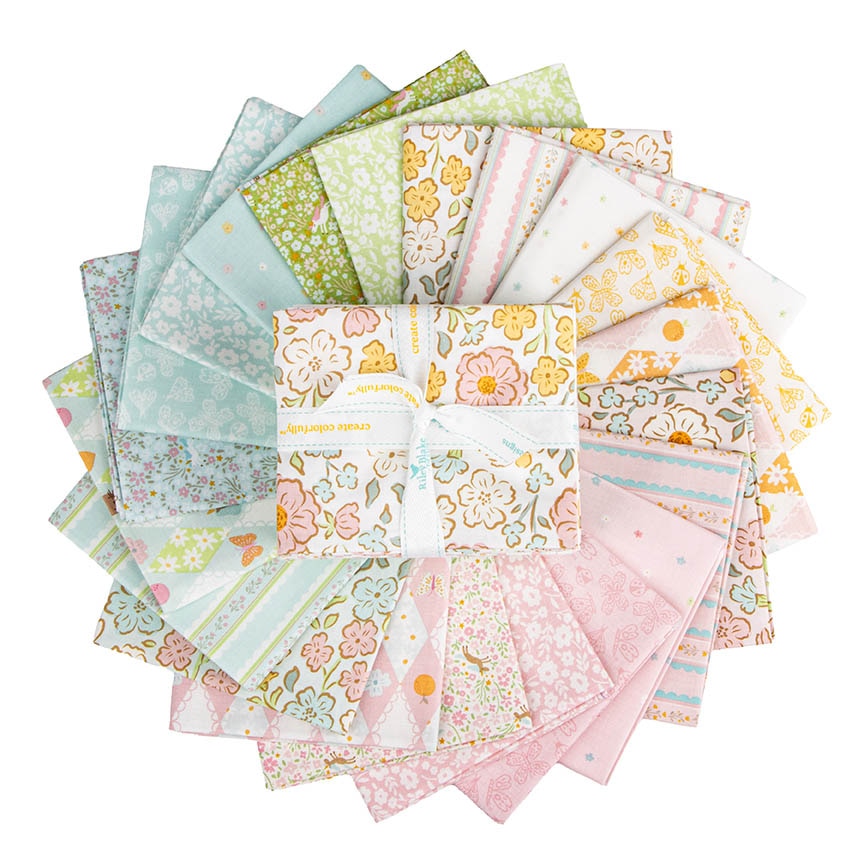 Little Posies floral quilting cotton fat quarters by Cayla Naylor, Riley Blake Designs