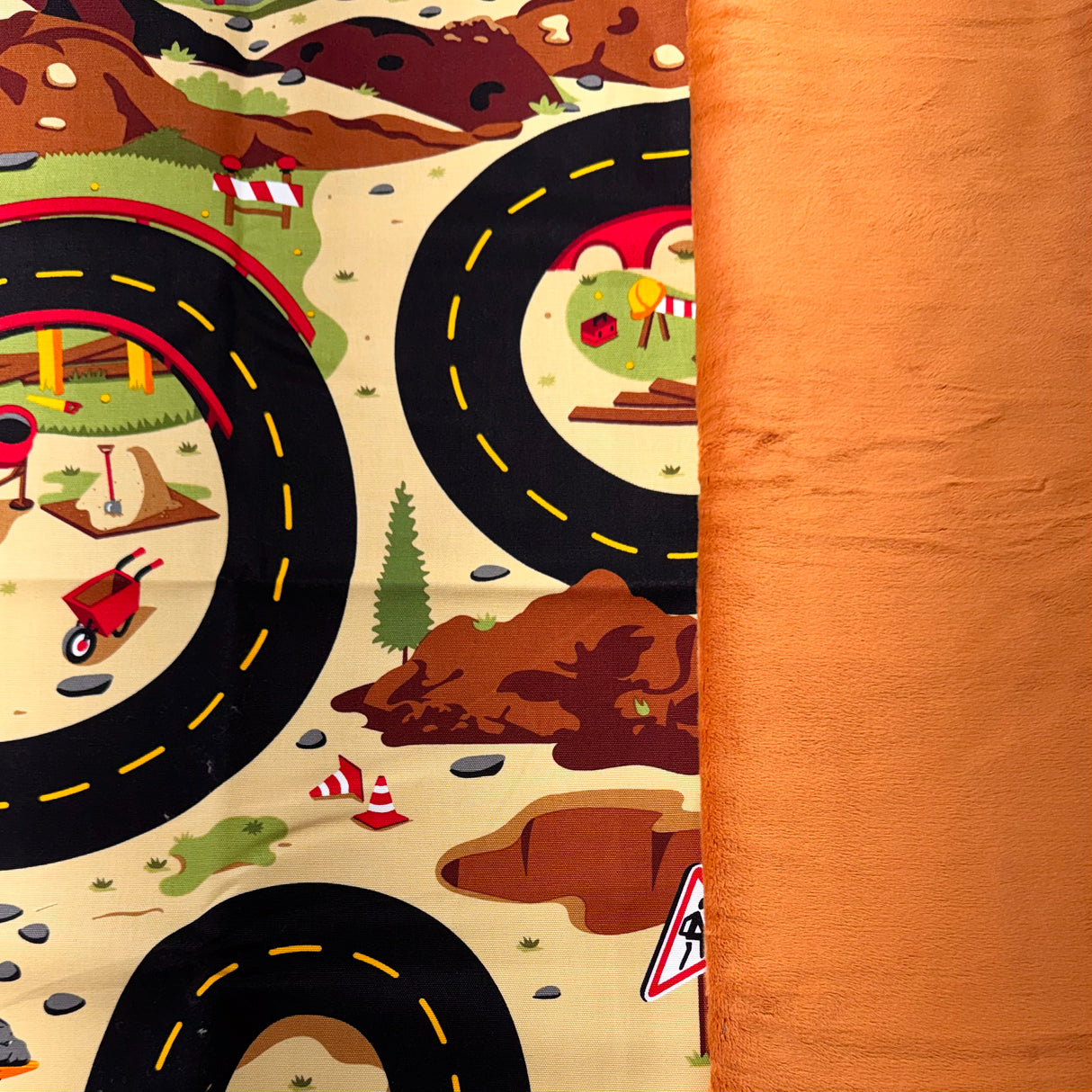 Construction Vehicle Quilted Play Mat Kit