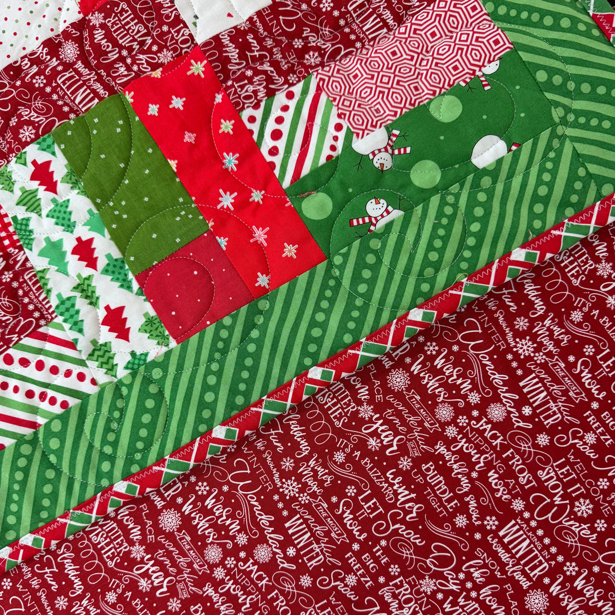 Classic Christmas Over and Under Precut Quilt Kit