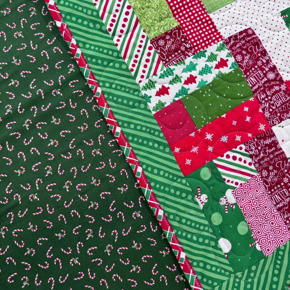 Classic Christmas Over and Under Precut Quilt Kit