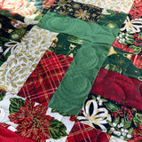Poinsettias Christmas Over and Under Precut Quilt Kit