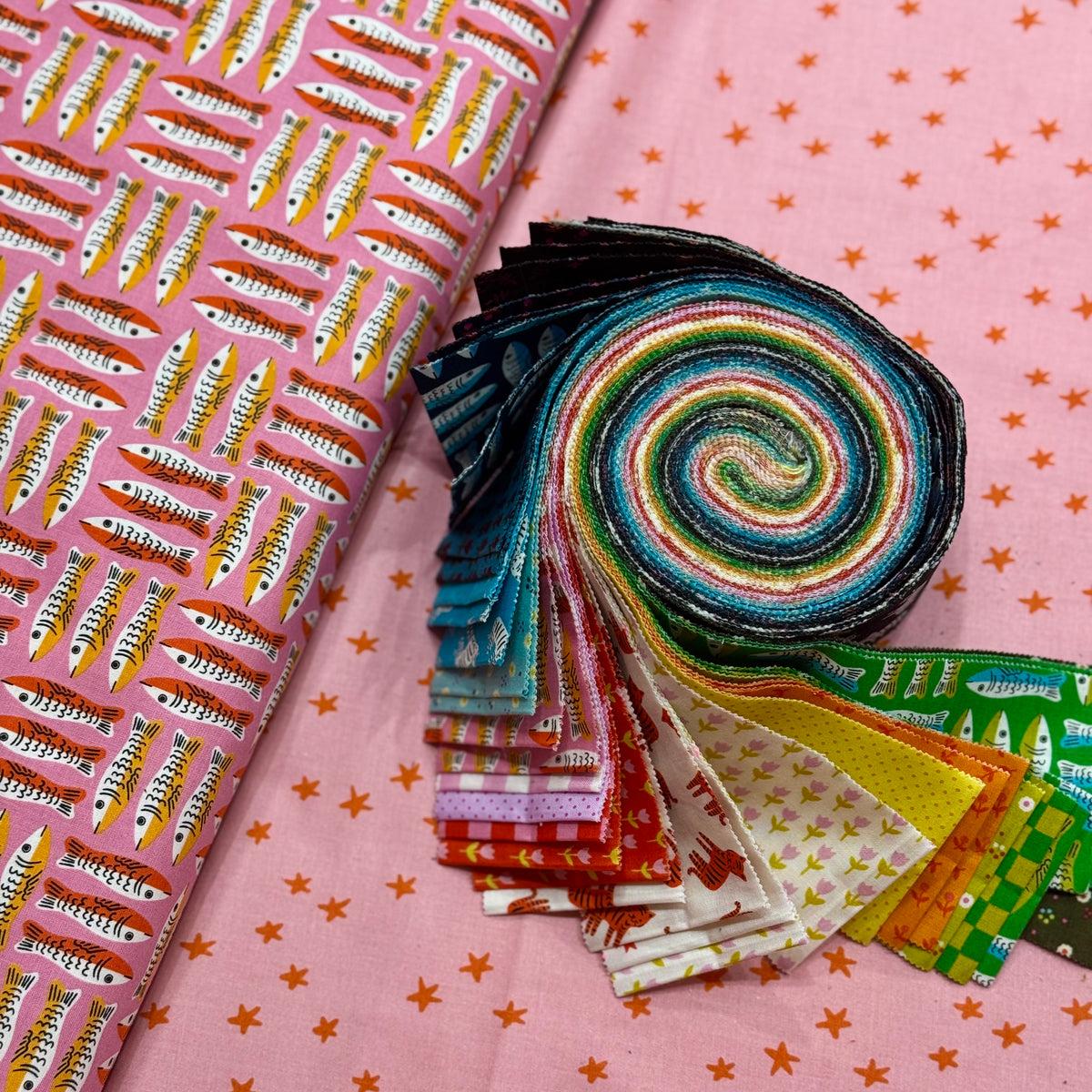 1 800 Calico Quilt Kit - Over and Under - Jelly Roll Style
