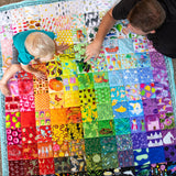 Hidden Pictures Blue Minky Quilt Panel - Original