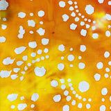 Quilters Batiks Orange Pois jaunes