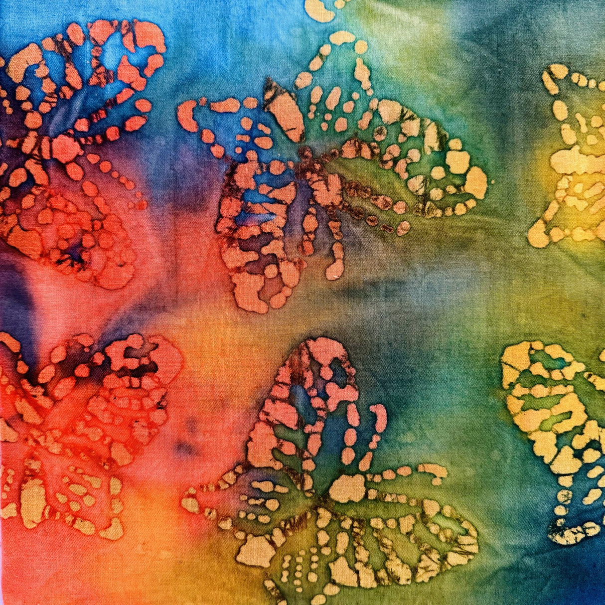 Quilters Batiks Papillons orange
