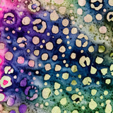 Quilters Batiks Purple pink dots