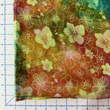 Quilters Batiks Fleurs arc-en-ciel