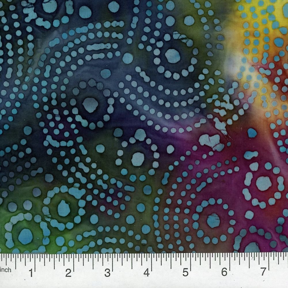 Quilters Batiks green purple  QB592