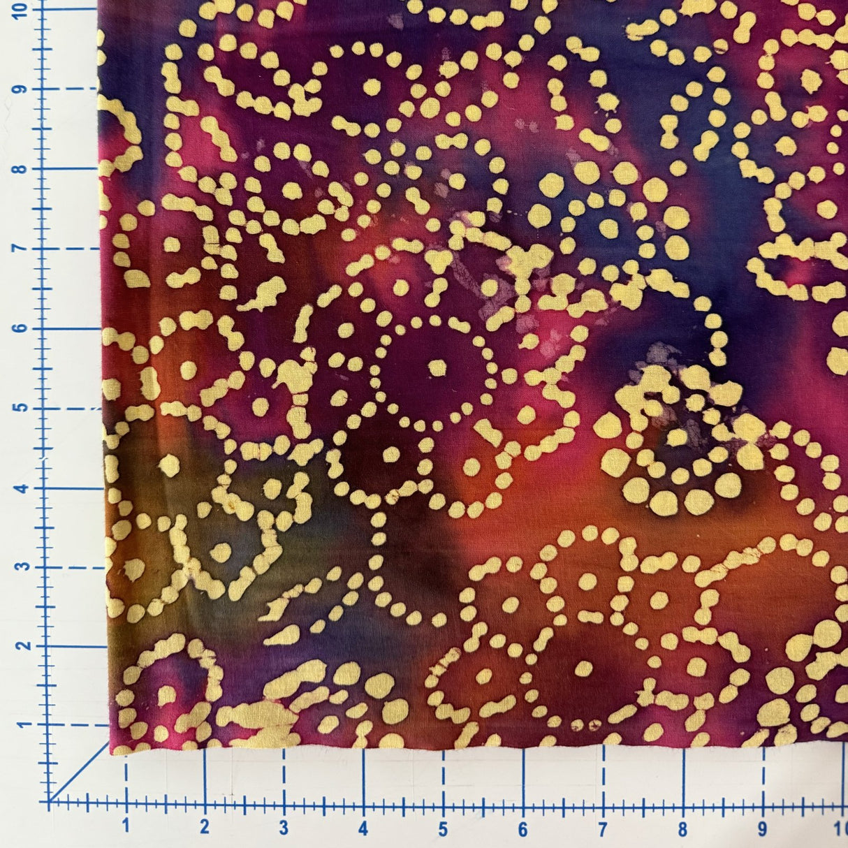 Fleurs tie dye de batiks de quilters