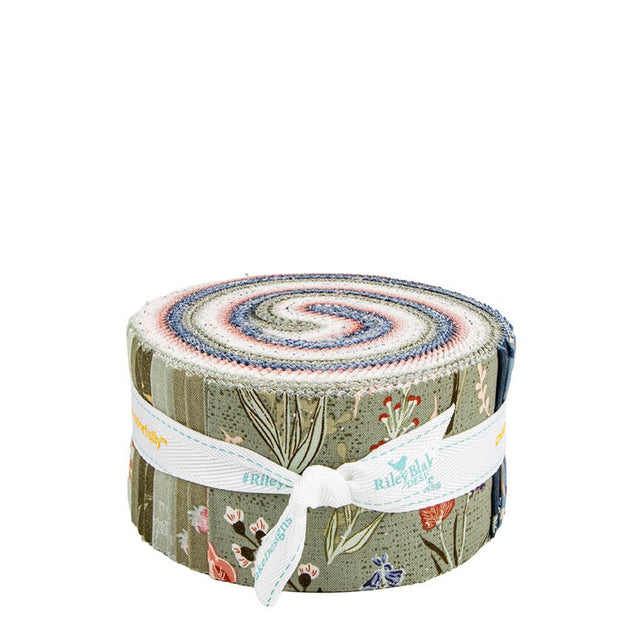 Hedgerow Haven 2.5 inch Rolie Polie RP-18180-40 by Amber Elliot for Riley Blake Designs – 40 precut jelly roll strips
