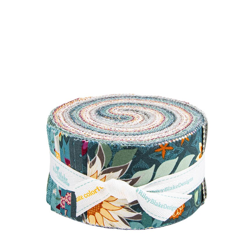 Where the Wild Flowers Are Rolie Polie 2.5 inch strips by Judi Madsen for Riley Blake Designs RP-18250-40