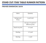 Standout Stars Table Runner Pattern