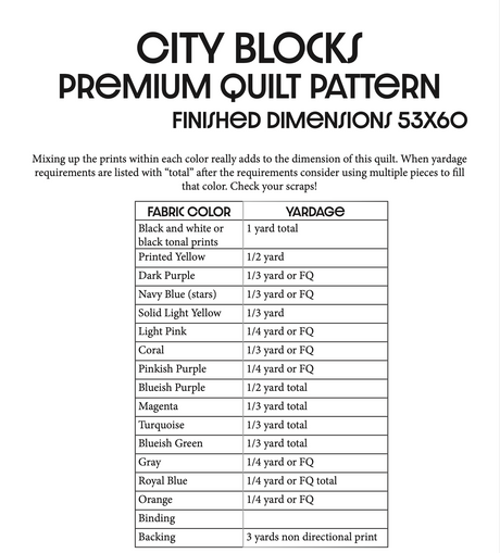 City Blocks Patchwork Quilt Pattern
