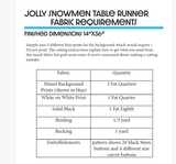 Jolly Snowman Table Runner Pattern