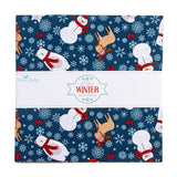 A Perfect Winter 10 inch Stacker layer cake 42 pieces by Lori Whitlock for Riley Blake Designs 10-17990-42 winter snowflake