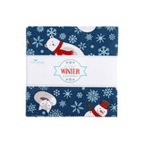 A Perfect Winter 5 inch Stacker charm pack 42 pieces by Lori Whitlock for Riley Blake Designs 5-17990-42 winter snowflake