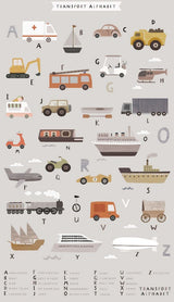 Are We There Yet 24 inch Wide Panel fabric by Paint Love Studio for Dear Stella Designs by the yard PSTELLA-DLT3296 fog road trip novelty