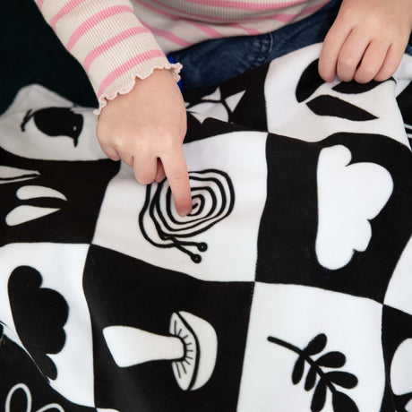 Black and White Mini Minky Panel