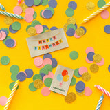 Happy Birthday Quilt Labels Sarah Hearts #107