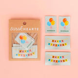 Happy Birthday Quilt Labels Sarah Hearts #107
