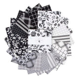 Midnight Meadow Black and White Charm Pack 5 inch Squares Riley Blake