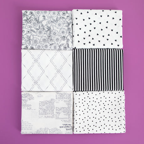 Black on White Curated Fabric Bundle
