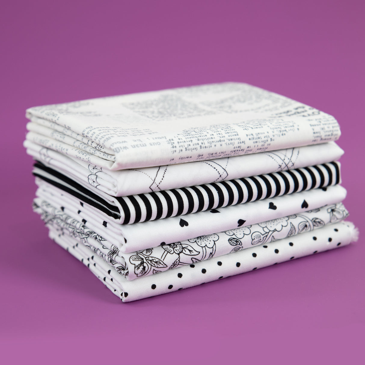 Black on White Curated Fabric Bundle