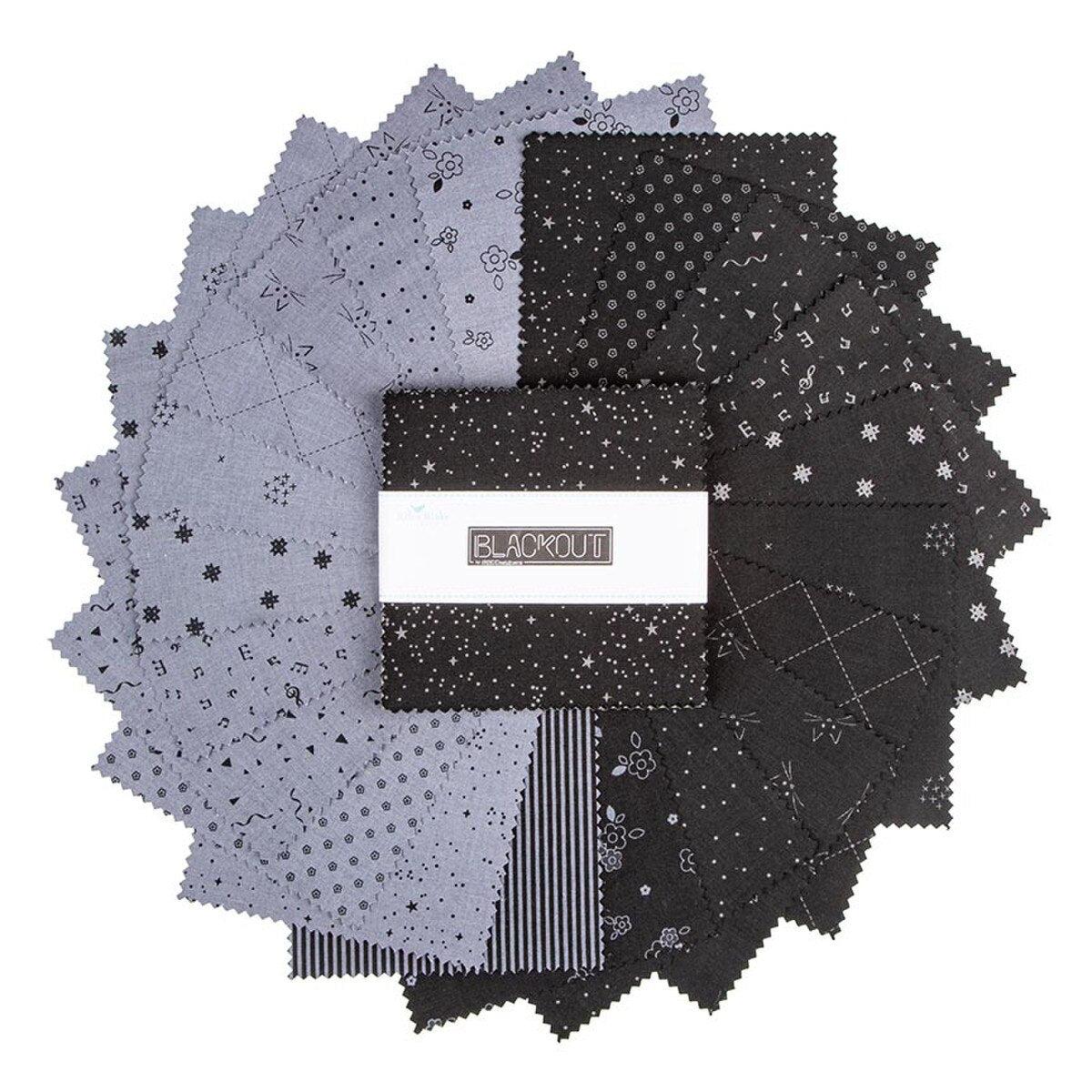 Blackout 5 Inch Square Pack by Riley Blake