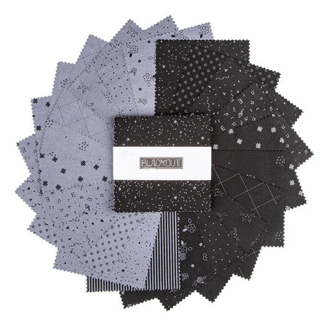 Blackout 5 Inch Square Pack by Riley Blake
