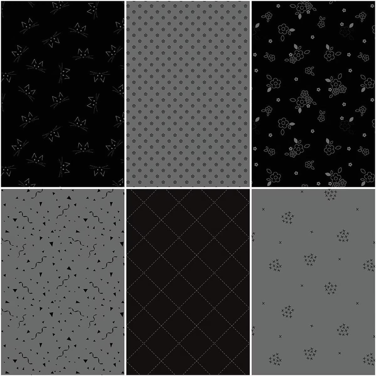 Blackout 5 Inch Square Pack by Riley Blake