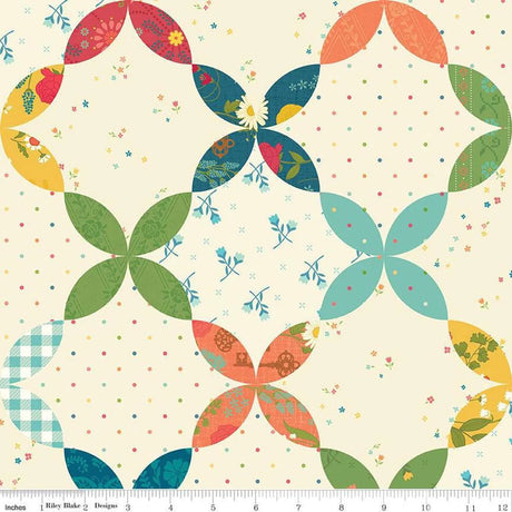Cheater Quilt Blooms Fat Quarter Bundle of 3