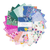 Pack de breloques en tissu floral Chloe 5 pouces carrés Riley Blake