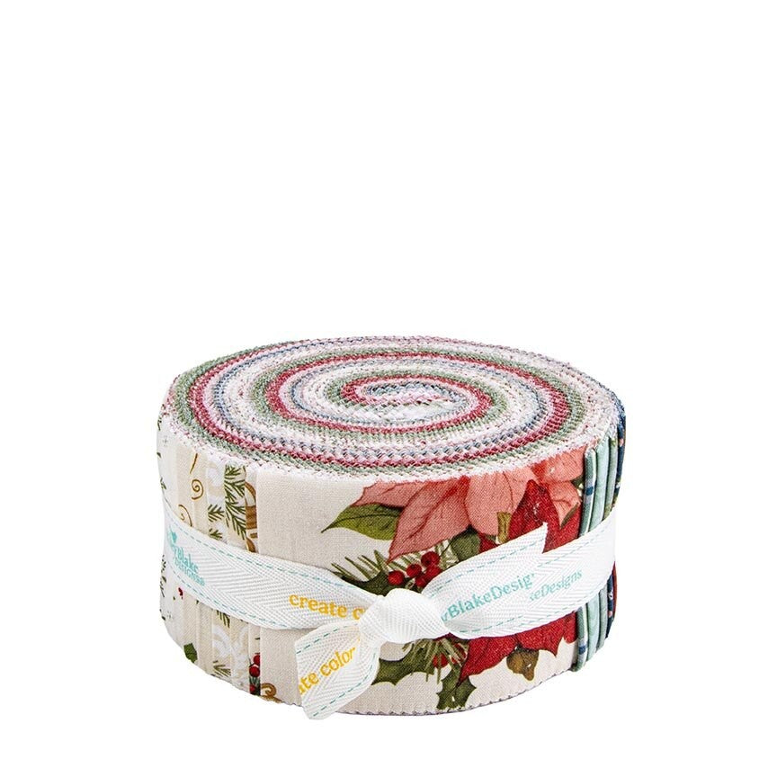 Christmas Greetings Jelly Roll precut 2.5 inch strips by Sandy Gervais for Riley Blake Designs RP-17660-40