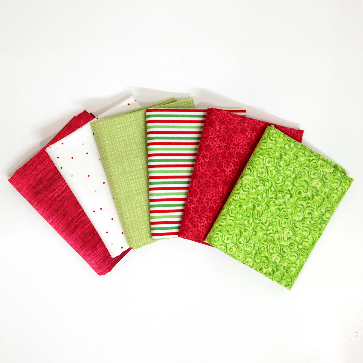 Christmas Blenders Lime Fat Quarter or Half Yard Curated Bundle