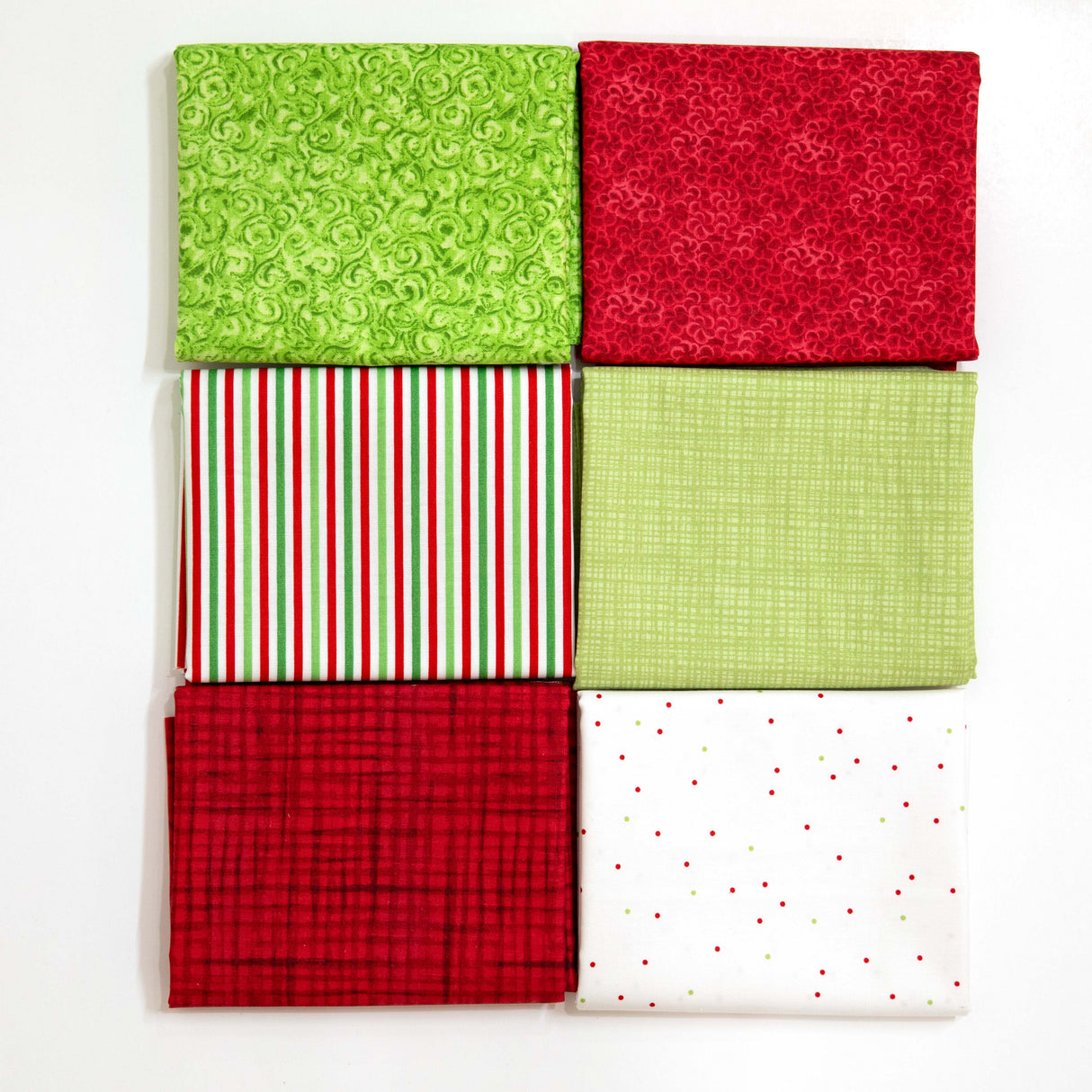 Christmas Blenders Lime Fat Quarter or Half Yard Curated Bundle