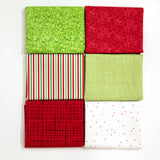Christmas Blenders Lime Fat Quarter or Half Yard Curated Bundle