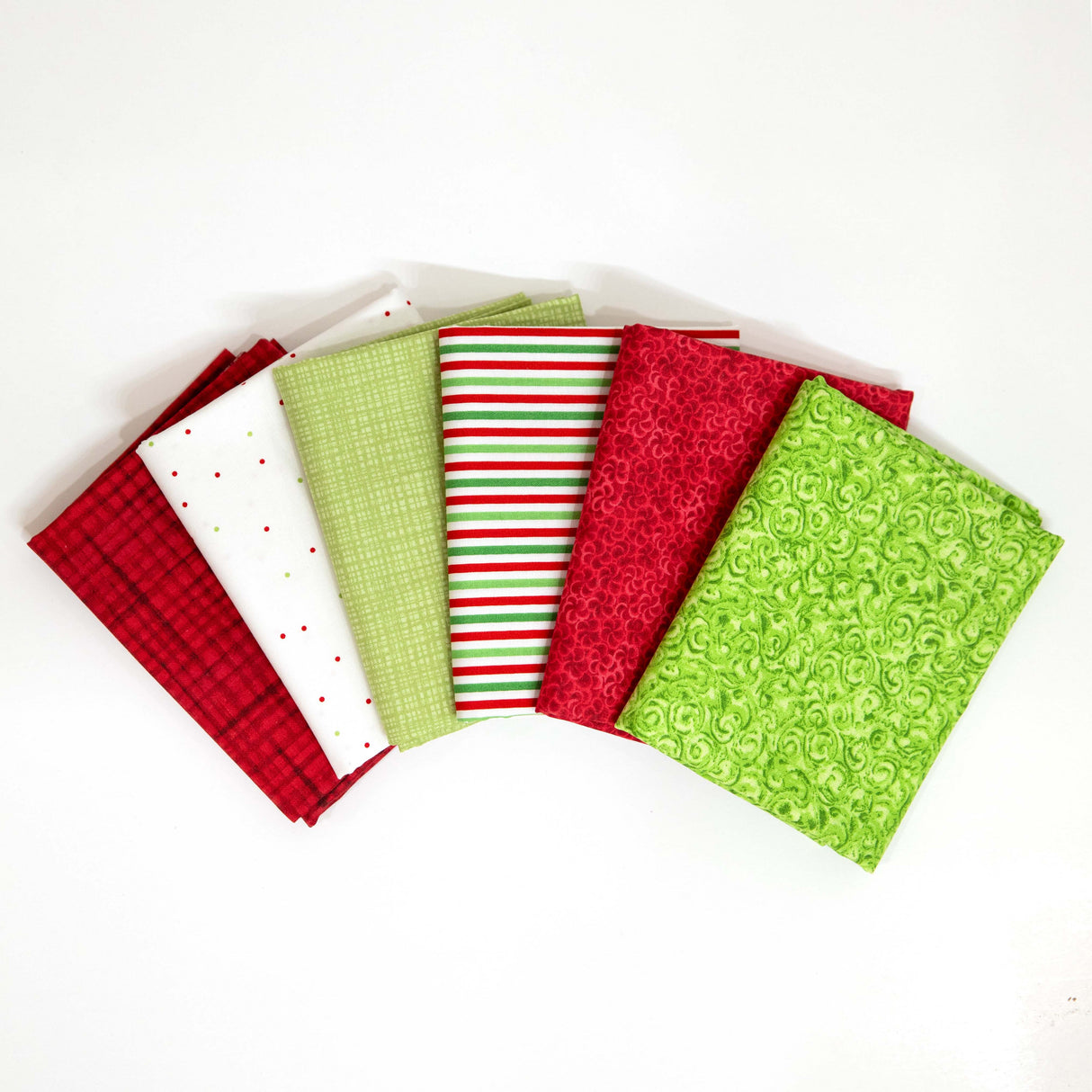Christmas Blenders Lime Fat Quarter or Half Yard Curated Bundle