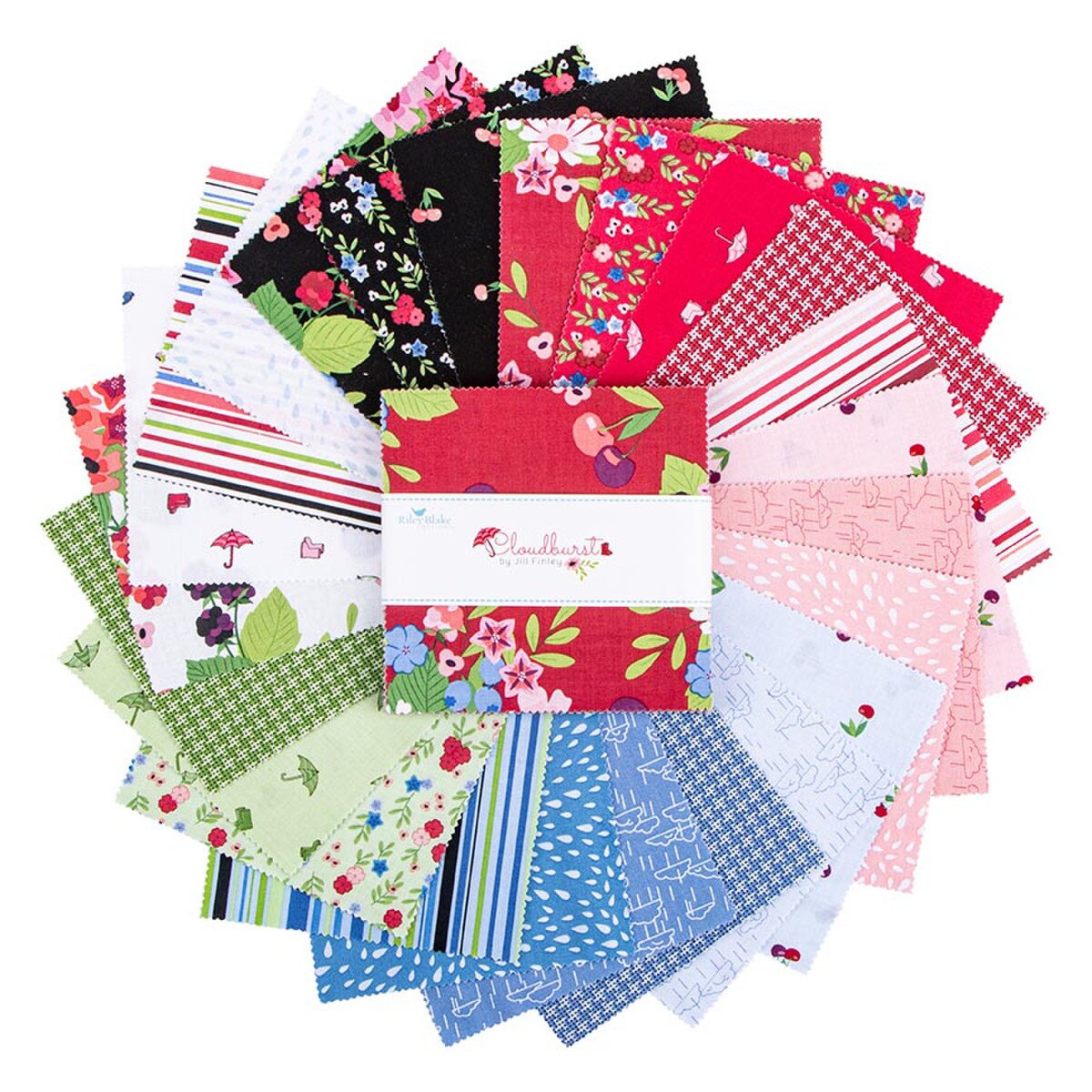 Cloudburst 5" square fabric pack Riley Blake