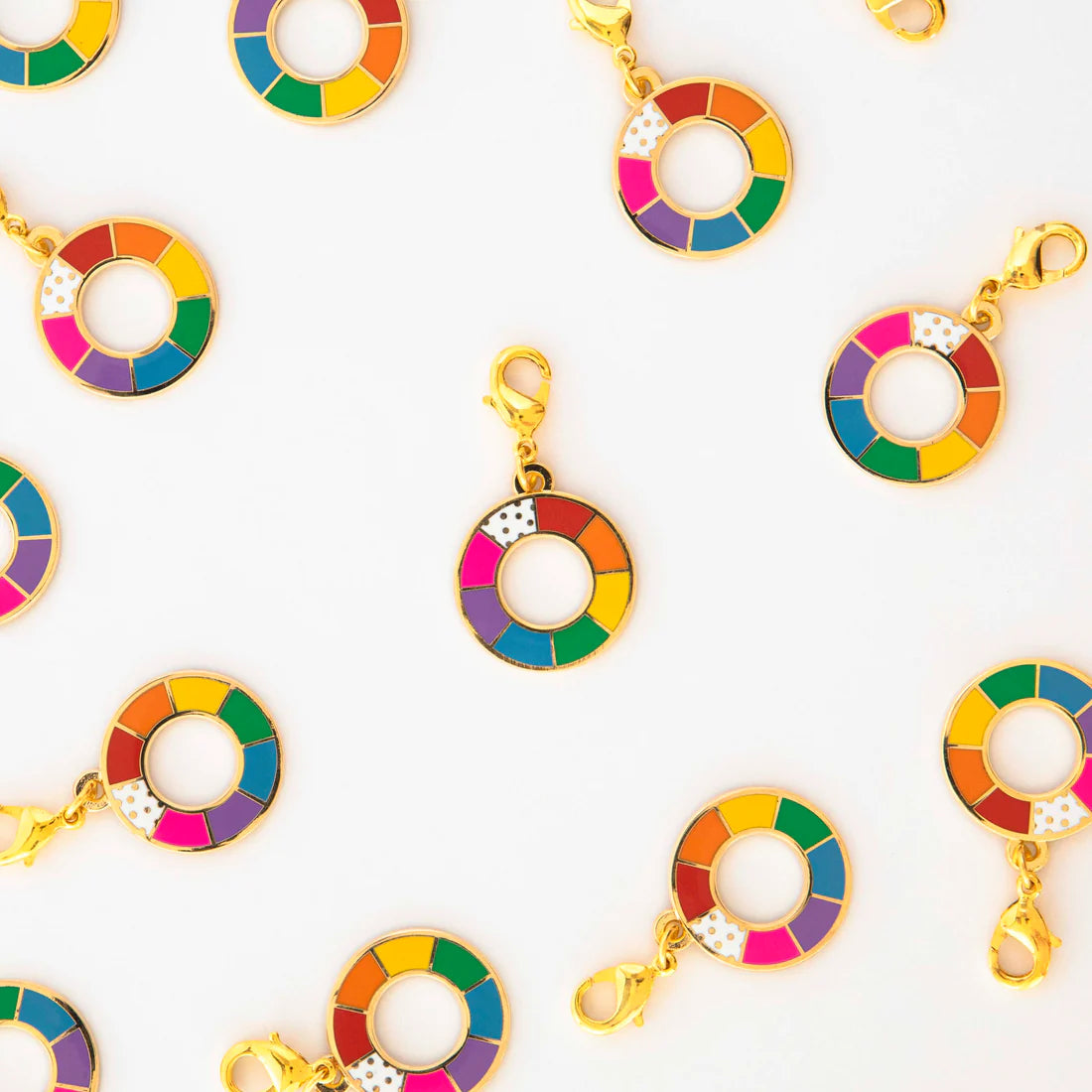 Color Wheel Zipper Charm Sarah Hearts