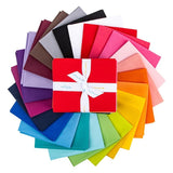 Confetti Cotton Riley Rainbow Fat Quarter Bundle showing all 24 solid color fat quarters