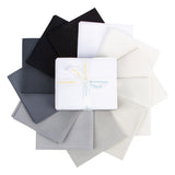 Confetti Cotton Stormy Fat Quarter Bundle showing all 12 colors neutral palette Riley Blake Designs