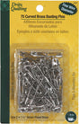 Dritz Curved Brass Basting Pins Size 2 75 count quilt basting safety pins