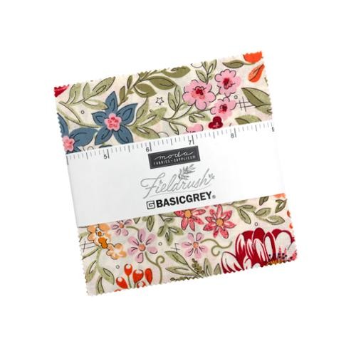 Fieldrush Charm Pack 5 inch squares 42 pieces by BasicGrey for Moda Fabrics 30780PP nature botanical