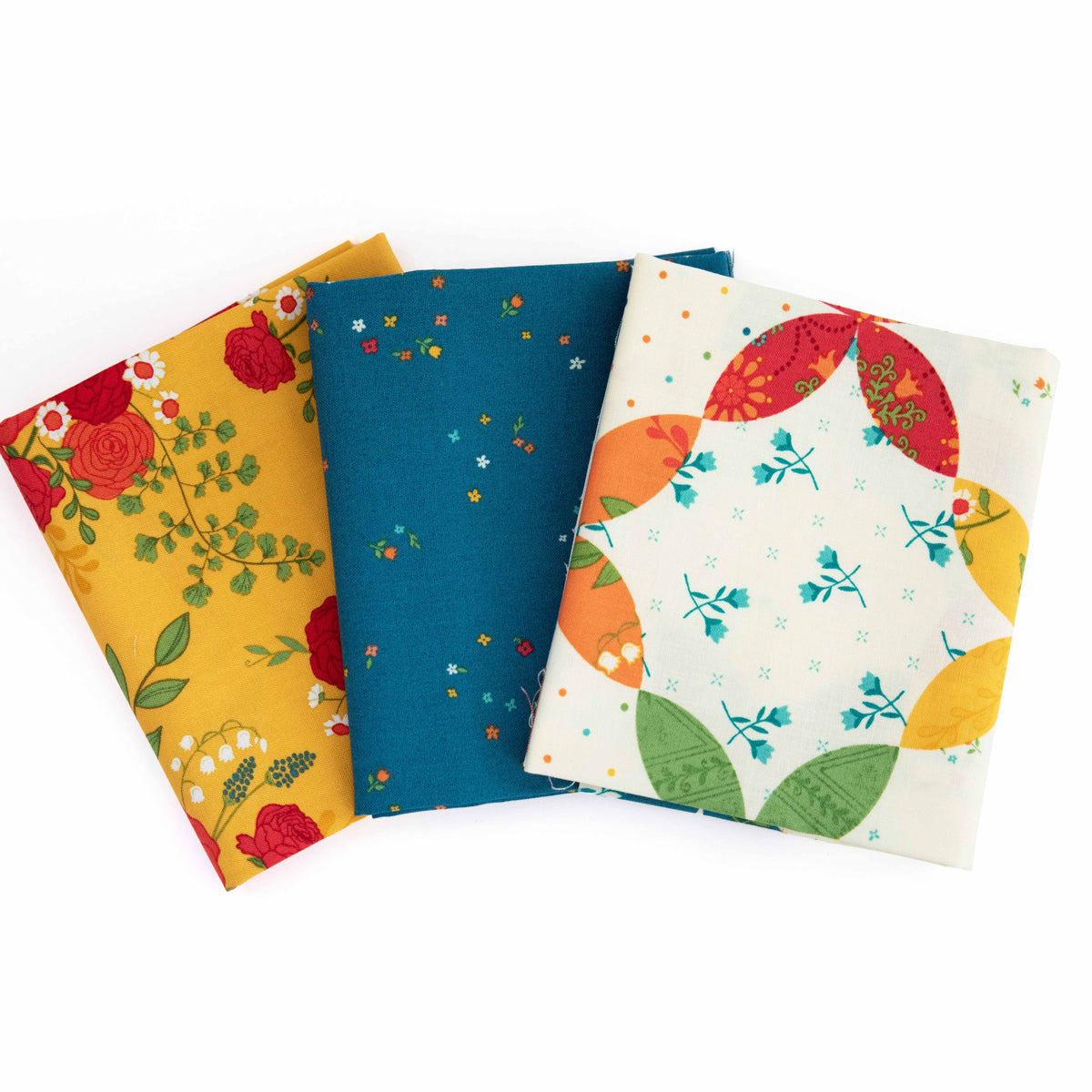 Cheater Quilt Blooms Fat Quarter Bundle of 3