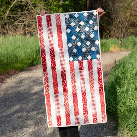 American Flag Quilt Pattern - Everlasting Freedom by White-Crowned Sparrow Designs