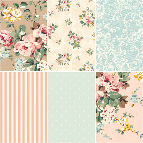 Rose and Violets Bouquet des Fleurs 10" Layer Cake